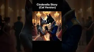 Cinderella Story - Cat Version #cinderella #seaartai #cat #catshorts #disney #aianimation