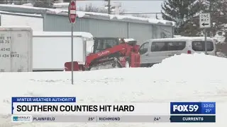 Counties in southern Indiana hit hard by latest snow storm