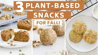3 Plant-Based Snacks For Fall - Back To School + Workday Healthy Recipes!