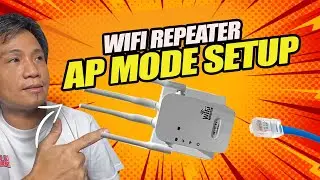 How to setup 4 antenna Wifi Repeater AP mode (LAN Cable) #shopeetagtowin