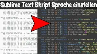 Sublime Text - Skript einstellen 