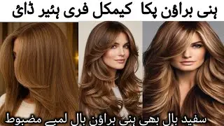 Honey Brown Natural Hair Dye at Home | 100% Herbal & Chemical‑Free Formula