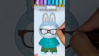 🎨 Coloring Labubu Character | Bright Colors & Creative Vibes 🌈 #labubu #art #asmr #coloring #new