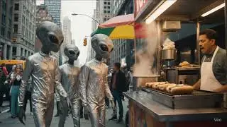Aliens came for a hot dog #aliens #hotdog #nyc #ai