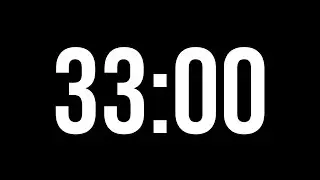 33 Minute Timer | Black Screen Timer Without Tick Sounds | 1980 Seconds Timer