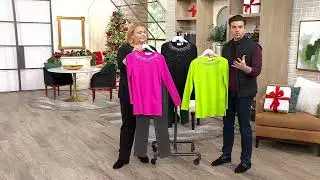 Quacker Factory Sassy Sequin Long Sleeve Tunic Top on QVC