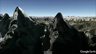 Masherbrum to Sherpi Kangri, Kashmir Karakoram, Google Earth Flying Tour
