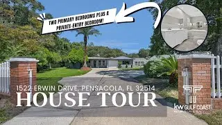 1522 Erwin Dr | 7-Bedroom House with 2 Primary Suites for Sale in Pensacola! | House Tour