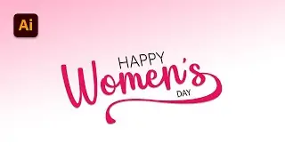 Happy women's day typography art illustrator tutorial - සින්හලෙන්