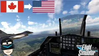 Cross-Border Fighter Formation Flight in VR | Microsoft Flight Simulator | Canada & USA