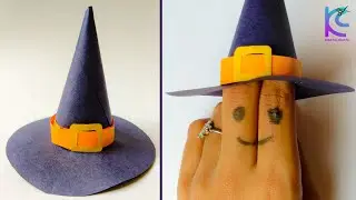 Simple Paper Witch Hat for Halloween day 👻 | Paper Witch Hat | Kirathi Crafts