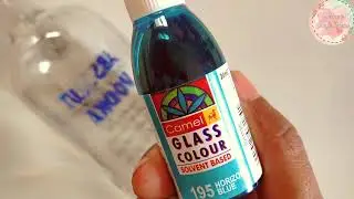 How to colour bottle. Easy glass bottle colouring technique. Diy Stained glass bottles.