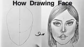 Easy Face Drawing Using Triangle Form | Step-by-Step for Beginners