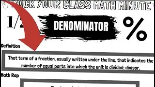DENOMINATOR - Rock Your Class Math Minute Video #rockyourclass #etienne #educorock