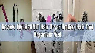 Review MyLifeUNIT Hair Dryer Holder, Hair Tool Organizer Wall Mounted with 2 Cups, Bathroom Blow Dry