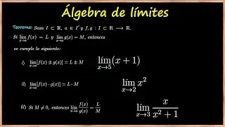 Álgebra de límites - Demostración de las propiedades