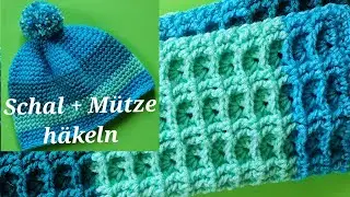 Schal und Mütze häkeln