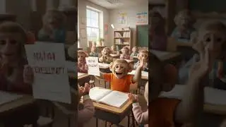 Monkey attending Math's class Expectations vs Reality #viral #shorts #viralreels