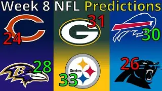 2025 NFL Week 8 PREDICTIONS (With Scores)