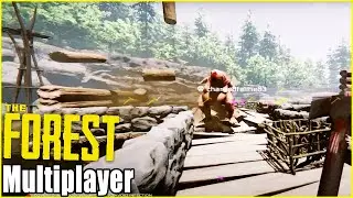Cowman Creepy Mutant Went Inside Our Water Home Base! - The Forest Co-op Part 34