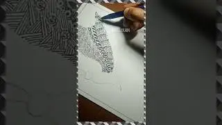 Butterfly 🦋 zentangle art#artwork #doodle #diy #asthetic #try #satisfying #pendrawing #zentangleart