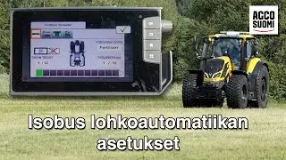 Lohkoautomatiikan asetusten tekeminen ISOBUS -työkoneen kanssa