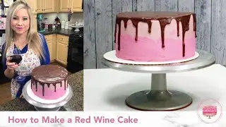 Red Wine Chocolate Cake with Red Wine Buttercream and Chocolate Ganache Recipe