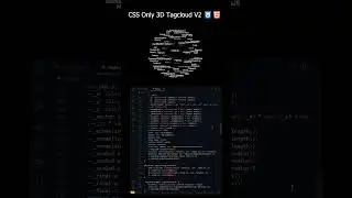 3D tagcloud HTML, CSS only #code #frontend #development #programming #webdevelopment #htmlcss