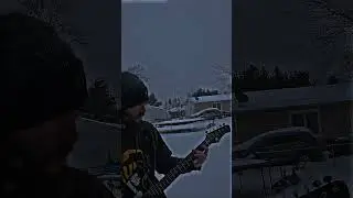 whats more brutal than the cold? playing metal riffs in the snow. riffing in the snow!!