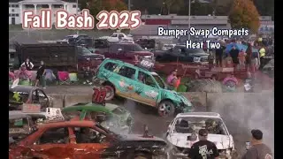 FALL BASH 2025 (Rutland VT) - Bumper Swap Compacts Heat 2 - Demolition Derby