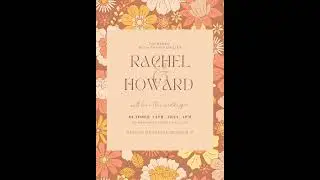 Digital Wedding Invitation with RSVP | Retro Floral Wedding Invitation | evites.me