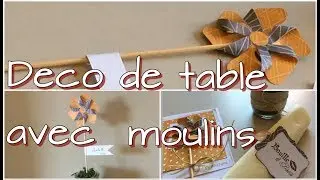 Isabel Scrap - Tuto déco de table thème moulin à vent #01