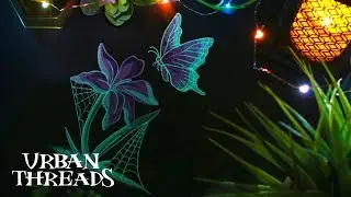 Embroidering with Glow Thread