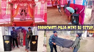 Saraswati Puja mini DJ setup|| do 12 single box | do 12 dual box|| full sound testing professional 👍
