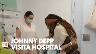 Johnny Depp sorprende a niños internados en hospital.