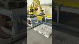 full automatic Intelligent robot palletizer and wrapping machine line dry mortar mixing plant