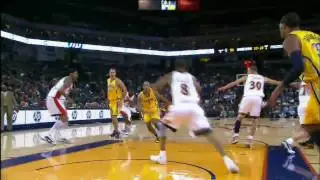 Dahntay Jones Drives and Floats to the Rim