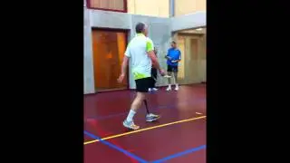 Eddy Boerman training aangepast badminton