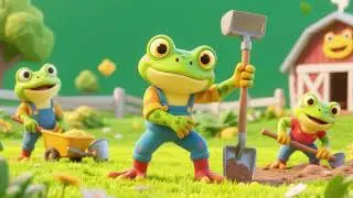 Working Hard Frogs on the Farm! 🐸🚜 Fun Farm Adventure for Kids!