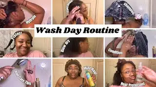 My Natural Hair WASH DAY ROUTINE | healthy hair+ 4C hair + detangle + tips