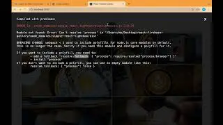 Solved: BREAKING CHANGE: webpack  5 used to include polyfills for node.js core modules by default