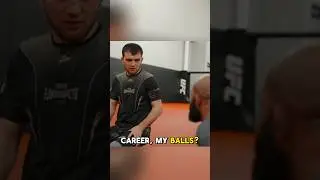 My balls? 👀😂 DJ caught off guard by Khabib's team mate after training session. #ufc #myballs #khabib
