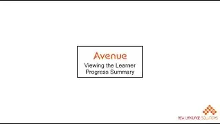 Просмотр сводки успеваемости учащегося в видеоуроке Avenue