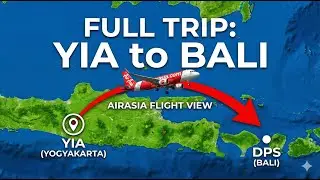 POV: Traveling to Bali from New Yogyakarta Airport 🇮🇩 (Relaxing Travel Ambience)