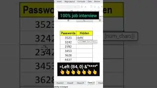Master Excel Security: How to Hide Passwords#shorts