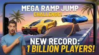 MEGA RAMP JUMP CHALLENGE!                               1 BILLION DOWNLOADS! #SUBSCRIBE#LIKE#SHARE