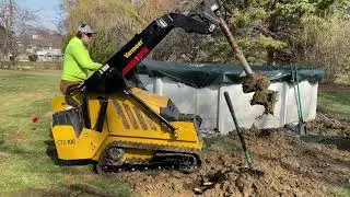 Vermeer CTX100 Drilling Deck footings | Auger Attachment In Action