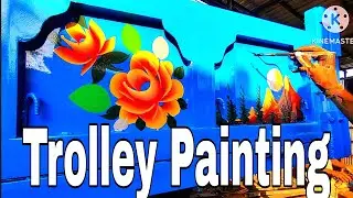 ट्रैक्टर ट्रॉली पेंटिंग कैसे करें , How to Draw Tractor Trolley Painting |@painting209