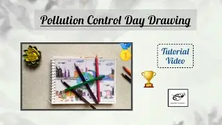 Pollution Control Drawing | Save Environment Drawing 🌍 | First Prize Winning 🏆 #viral #shortvideo