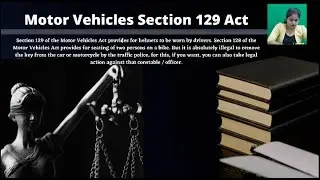 Section 129 of the Motor Vehicles Act/Section 128 of the Motor Vehicles Act/motor vehicle act